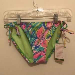 Lilly Pulitzer Women's Tropic String Bikini Bottom (Size 4)